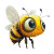 Bee Two Vinyl Car Decal Sticker – Waterproof & UV-Resistant 8"