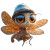 Dragonfly With Hat Vinyl Car Decal Sticker – Waterproof & UV-Resistant 8"