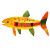 Golden Trout Illustration Vinyl Car Decal Sticker – Waterproof & UV-Resistant 8"