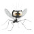 Cute Flying Mosquito Vinyl Car Decal Sticker – Waterproof & UV-Resistant 8"