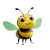 Animated Bee Vinyl Car Decal Sticker – Waterproof & UV-Resistant 8"
