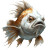 Furred Fish Vinyl Car Decal Sticker – Waterproof & UV-Resistant 8"