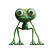 Happy Green Alien Vinyl Car Decal Sticker – Waterproof & UV-Resistant 8"