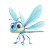 Adorable Cartoon Dragonfly Vinyl Car Decal Sticker – Waterproof & UV-Resistant 8"