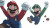Mario And Luigi Jump Vinyl Car Decal Sticker – Waterproof & UV-Resistant 8"