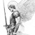 Saint Michael Sketch Vinyl Car Decal Sticker – Waterproof & UV-Resistant 8"