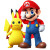 Mario And Pikachu V2 Vinyl Car Decal Sticker – Waterproof & UV-Resistant 8"