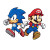 Sonic Vs Mario V4 Vinyl Car Decal Sticker – Waterproof & UV-Resistant 8"