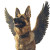 Angel German Shepherd Vinyl Car Decal Sticker – Waterproof & UV-Resistant 8"