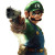 Luigi With Guns Vinyl Car Decal Sticker – Waterproof & UV-Resistant 8"
