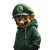 Luigi In Hoodie Vinyl Car Decal Sticker – Waterproof & UV-Resistant 8"