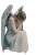 Kneeling Angel V3 Vinyl Car Decal Sticker – Waterproof & UV-Resistant 8"