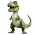 Green Smiling T-Rex Vinyl Car Decal Sticker – Waterproof & UV-Resistant 8"