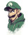 Luigi In Hoodie V2 Vinyl Car Decal Sticker – Waterproof & UV-Resistant 8"