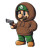 Luigi With Gun V8 Vinyl Car Decal Sticker – Waterproof & UV-Resistant 8"