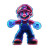 Neon Pixel Mario Vinyl Car Decal Sticker – Waterproof & UV-Resistant 8"