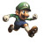 Luigi Playing Football Vinyl Car Decal Sticker – Waterproof & UV-Resistant 8"