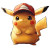Pikachu Captain Hat Vinyl Car Decal Sticker – Waterproof & UV-Resistant 8"
