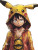 Luffy As Pikachu Vinyl Car Decal Sticker – Waterproof & UV-Resistant 8"