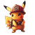 Firefighter Pikachu Vinyl Car Decal Sticker – Waterproof & UV-Resistant 8"