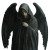 Hooded Angel Vinyl Car Decal Sticker – Waterproof & UV-Resistant 8"