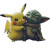 Pikachu And Grogu Vinyl Car Decal Sticker – Waterproof & UV-Resistant 8"