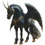 Black Pegasus Hybrid Vinyl Car Decal Sticker – Waterproof & UV-Resistant 8"