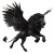 Black Winged Lion Vinyl Car Decal Sticker – Waterproof & UV-Resistant 8"