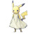 Humanoid Pikachu Woman Vinyl Car Decal Sticker – Waterproof & UV-Resistant 8"