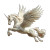 White Flying Pegasus Vinyl Car Decal Sticker – Waterproof & UV-Resistant 8"