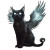 Chimeric Winged Cat Vinyl Car Decal Sticker – Waterproof & UV-Resistant 8"