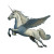 Winged Unicorn Moonward Vinyl Car Decal Sticker – Waterproof & UV-Resistant 8"