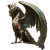 Bronze Angelic Dragon Vinyl Car Decal Sticker – Waterproof & UV-Resistant 8"