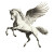 Pegasus Drawing V2 Vinyl Car Decal Sticker – Waterproof & UV-Resistant 8"
