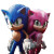 Sonic And Amy Vinyl Car Decal Sticker – Waterproof & UV-Resistant 8"