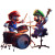 Mario Band Performance Vinyl Car Decal Sticker – Waterproof & UV-Resistant 8"