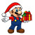 Mario Christmas Clipart Vinyl Car Decal Sticker – Waterproof & UV-Resistant 8"