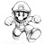 Super Mario Coloring V3 Vinyl Car Decal Sticker – Waterproof & UV-Resistant 8"