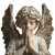 Praying Angel V2 Vinyl Car Decal Sticker – Waterproof & UV-Resistant 8"
