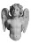 Cherub Cupid Torso Vinyl Car Decal Sticker – Waterproof & UV-Resistant 8"
