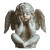 Somber Cherub Angel Vinyl Car Decal Sticker – Waterproof & UV-Resistant 8"