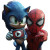 Sonic And Spiderman Vinyl Car Decal Sticker – Waterproof & UV-Resistant 8"