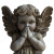 Silent Baroque Cherub Vinyl Car Decal Sticker – Waterproof & UV-Resistant 8"