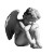 Sad Cherub Vinyl Car Decal Sticker – Waterproof & UV-Resistant 8"
