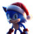 Festive Sonic Vinyl Car Decal Sticker – Waterproof & UV-Resistant 8"