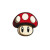 Mario Bros Mushroom Vinyl Car Decal Sticker – Waterproof & UV-Resistant 8"