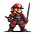 Samurai Mario Pixel Vinyl Car Decal Sticker – Waterproof & UV-Resistant 8"