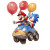 Mario Riding Sonic Vinyl Car Decal Sticker – Waterproof & UV-Resistant 8"