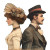 Vintage Couple Side Vinyl Car Decal Sticker – Waterproof & UV-Resistant 8"
