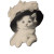 Victorian Hat Kitten Vinyl Car Decal Sticker – Waterproof & UV-Resistant 8"